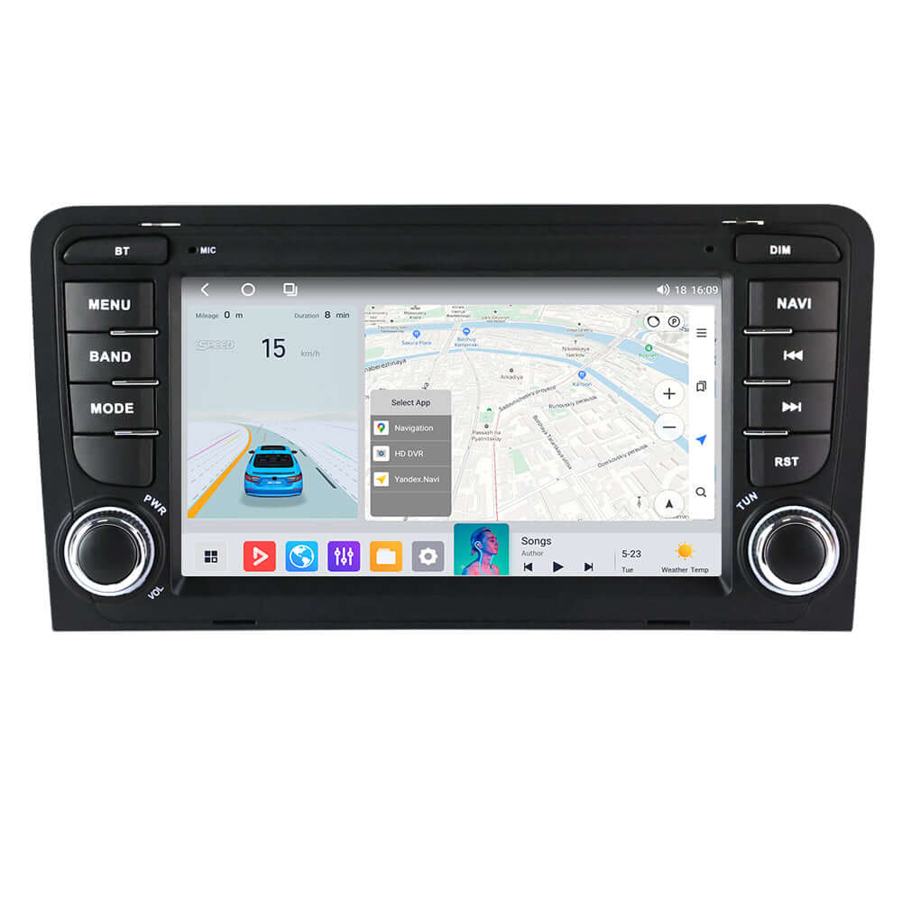 Audi A3 03-12 - 7" Radio m. Apple CarPlay og Android Auto (design 1) – Bilmedie.dk