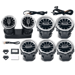 Ambient belysning til luftdyser – Mercedes A/CLA/C/E/GLC 15-25, inklusiv dyser og installationskomponenter.