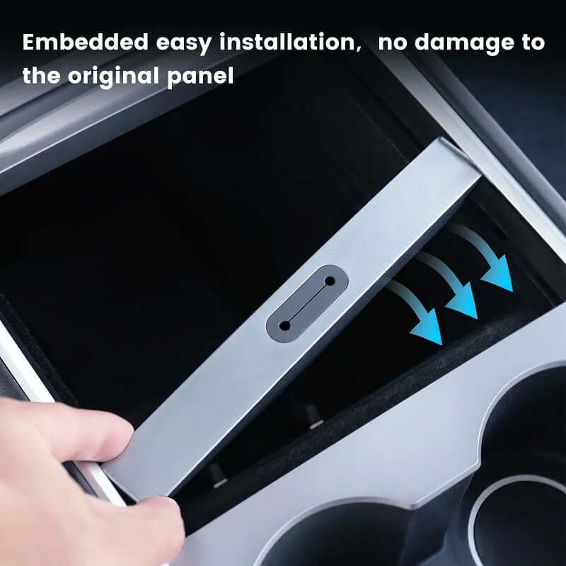 USB Hub til Tesla Model 3/Y (2021–2023) med nem installation og intakt originalpanel.