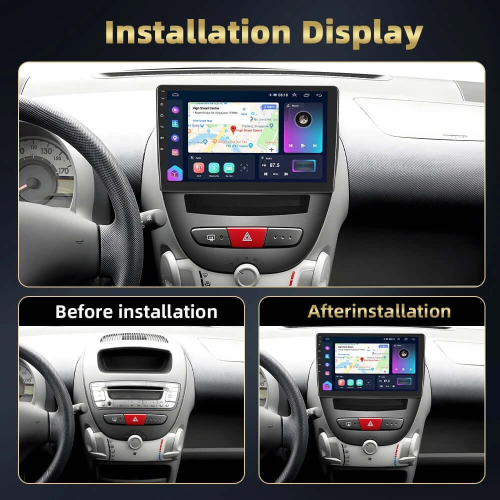 107, C1, Aygo 05-14 - 10,1" Radio m. Apple CarPlay og Android Auto – Bilmedie.dk