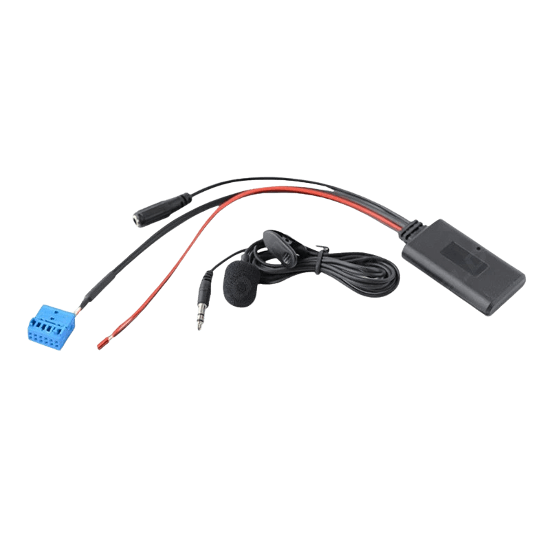 Bluetooth Adapter – VW Golf, Polo og Passat med tilslutningskabler og mikrofon til trådløs lydstreaming.