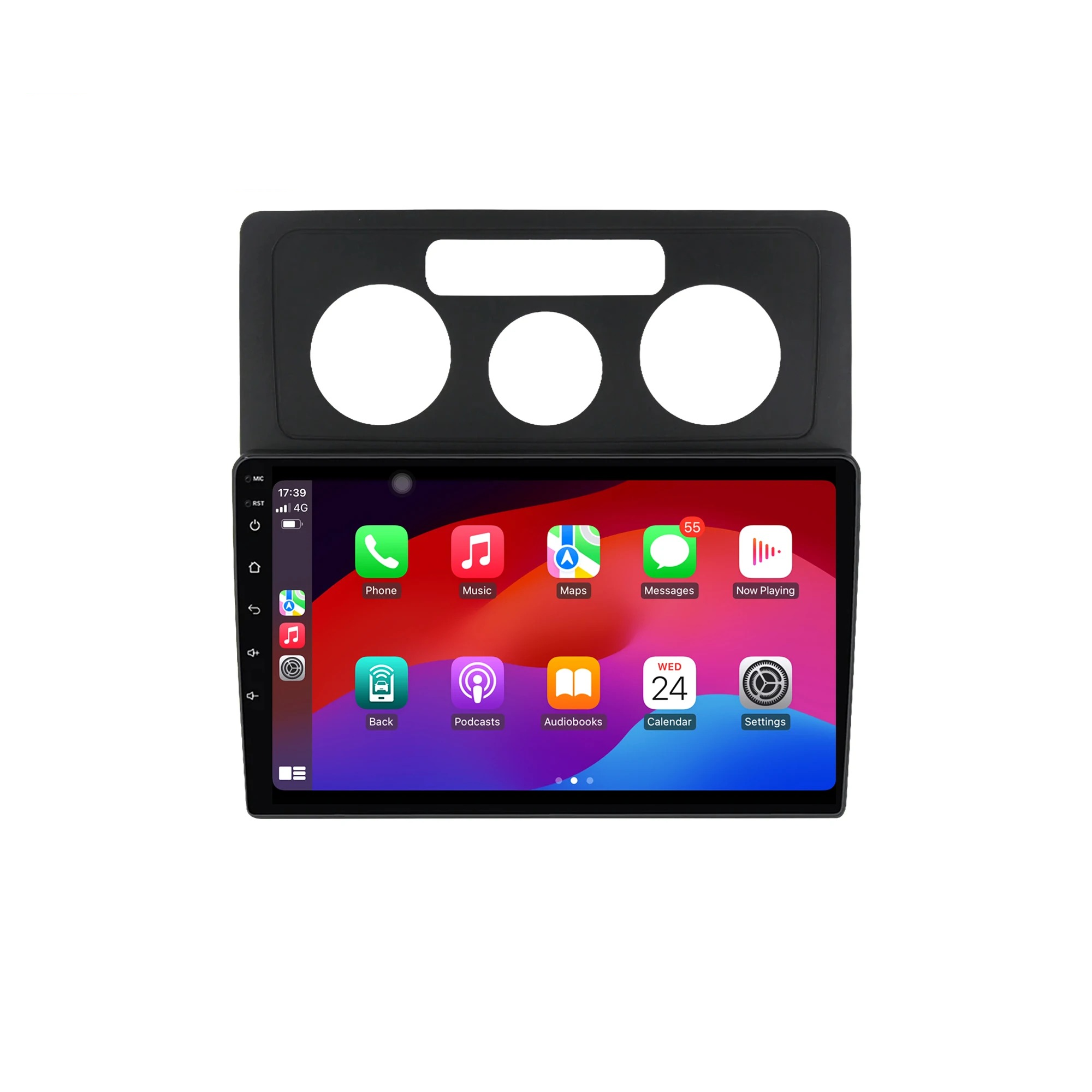 VW Caddy 04-10 - 10,1" Radio m. Apple CarPlay og Android Auto med touchskærm og tilbehør.